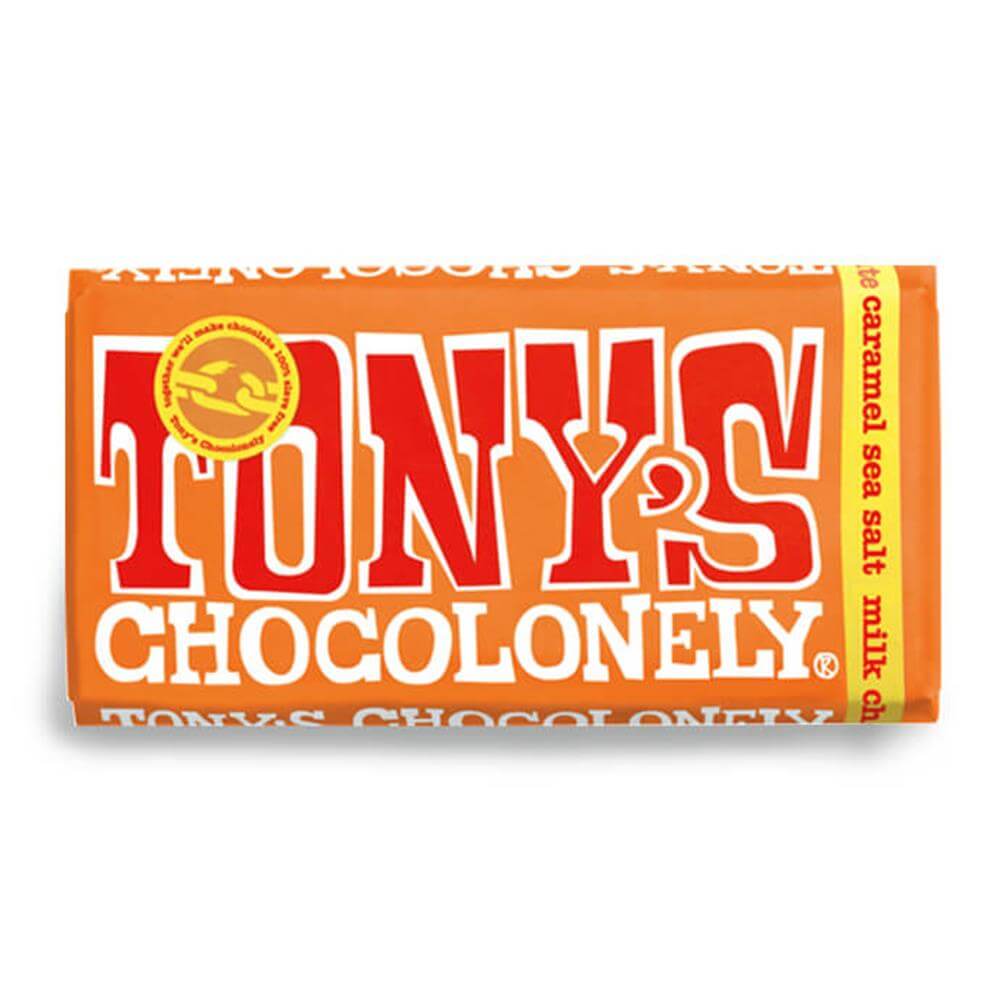 Tony's Chocolonely Milk Chocolate Caramel & Sea Salt 180g